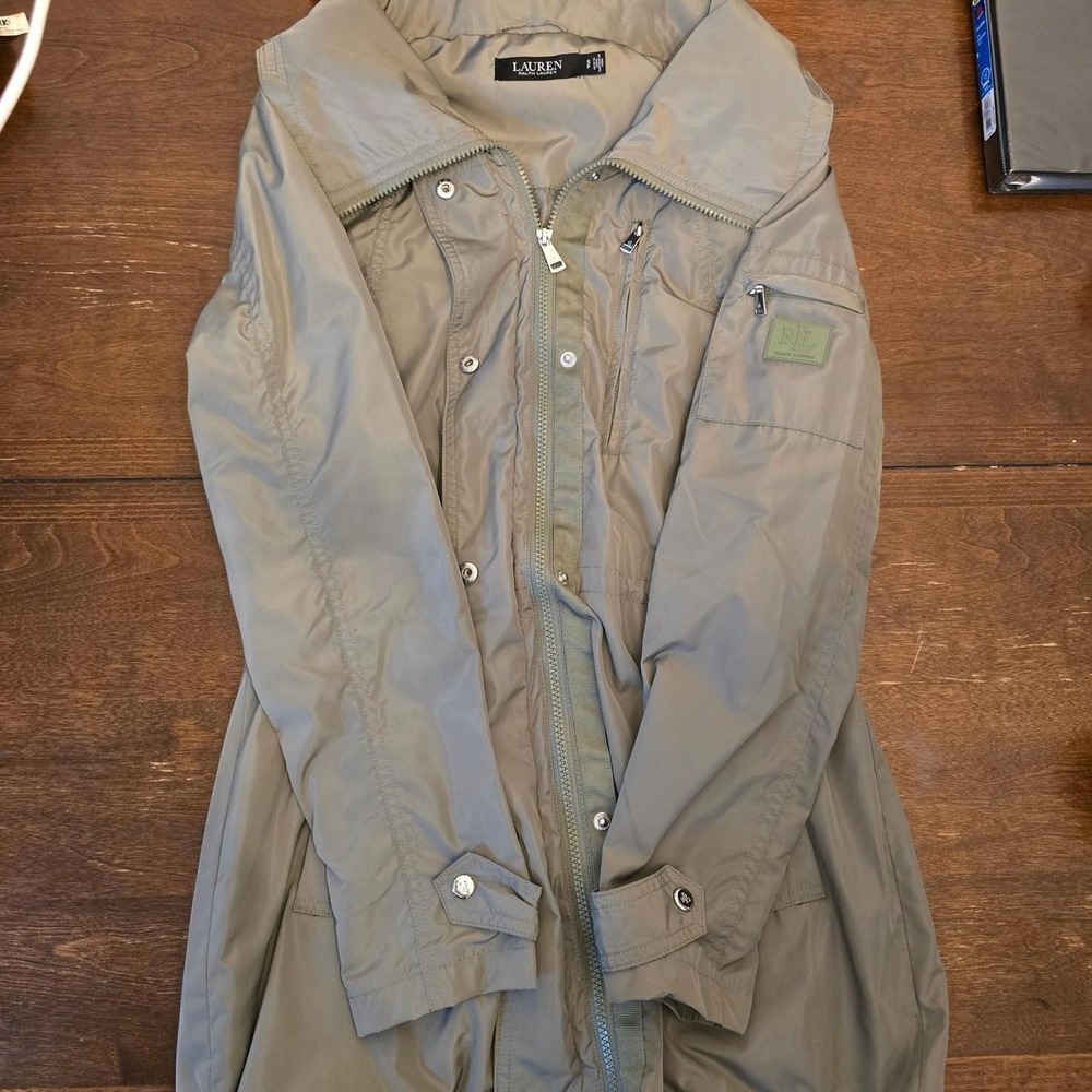 Lauren Ralph Lauren Olive Green Packable Anorak Parka Jacket (Size Small)